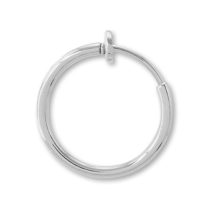 earring hoop rhodium color