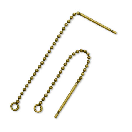 American earrings ball chain Kanekobi