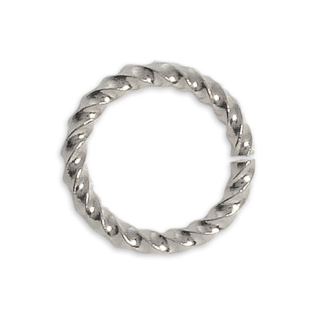 デザイン丸カン ツイストNo.4 ロジウムカラー