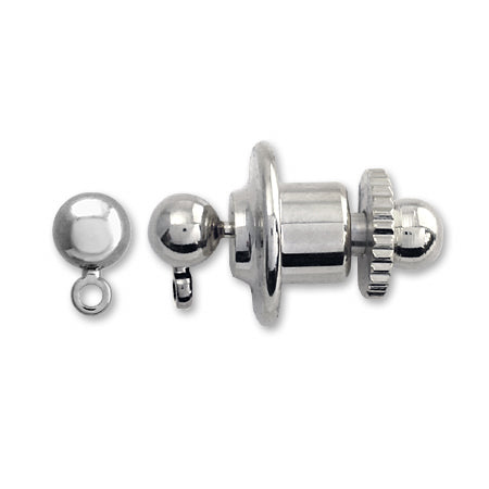 Tie tack set with ring rhodium color