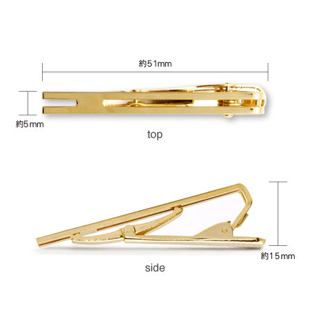 Tie pin middle drop wiper rhodium color