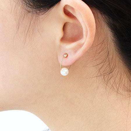 Earrings single piece gold
