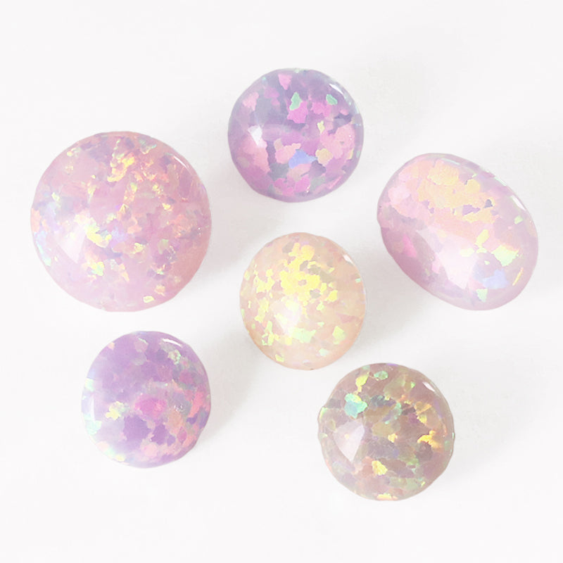 人工オパール(KYOTO OPAL) ラウンド グレー