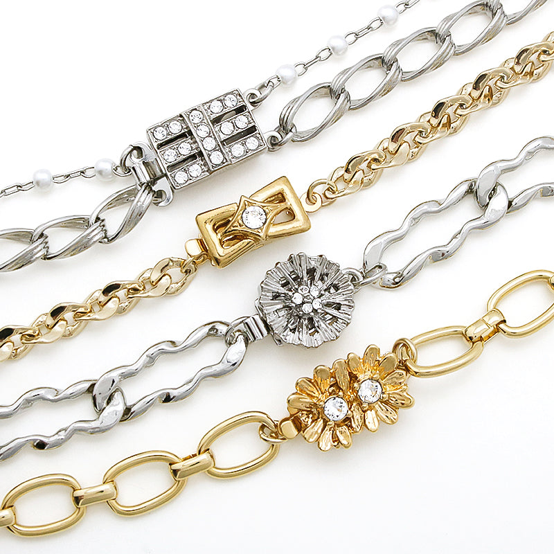 German clasp flower No.2 1 series platinum color
