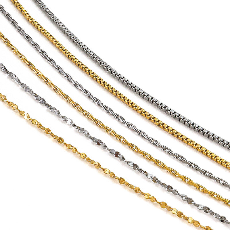 Stainless Steel 316L Slide Pin Chain Necklace Swage 2 Fabric (SUS316L)
