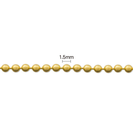 チェーンネックレス B.C 1.5mm ロジウムカラー