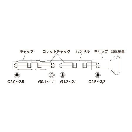 Set of 3 pin vices