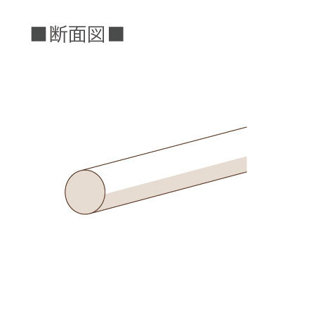 国産丸革ヒモ 茶