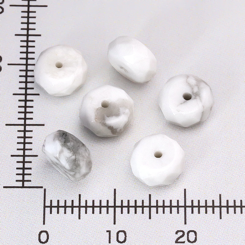Natural stone button cut howlite