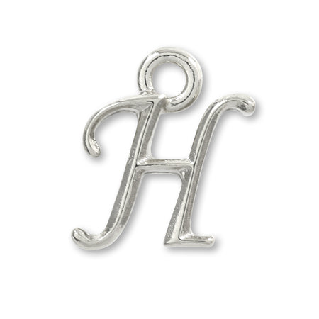 チャーム イニシャルベーシック H ロジウムカラー