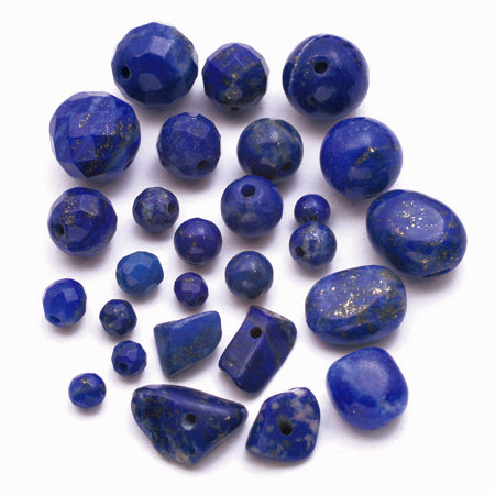 Natural stone round lapis lazuli