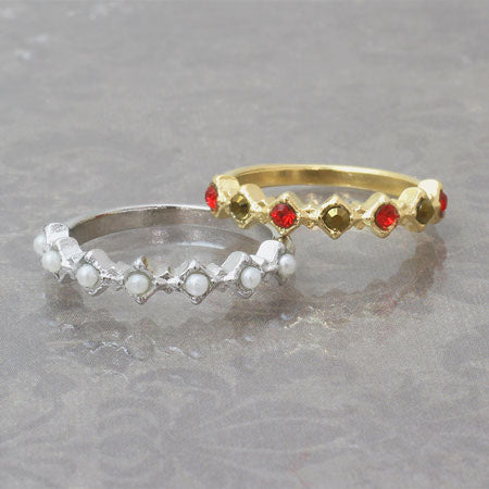 Ring Stand Half Eternity 2 Square