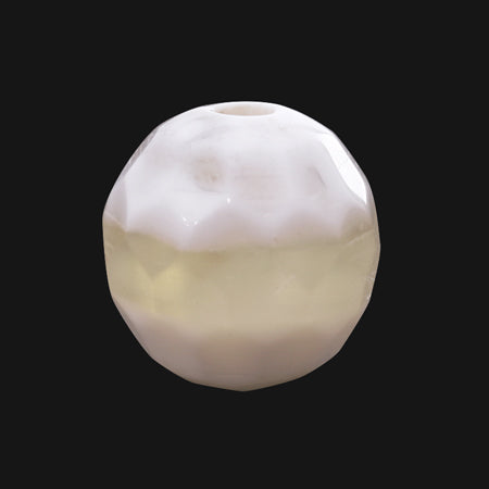 Natural stone round cut agate stripe (white dyeing)