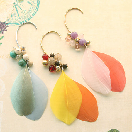 Ear hook with 3 hooks rhodium color