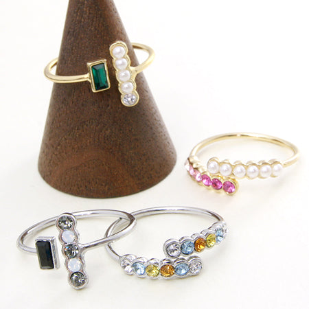 Fork ring stand empty frame No.2 gold