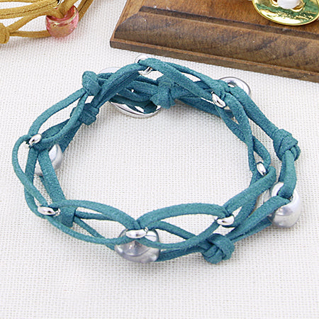 Artificial leather suede tape No.246 (turquoise)