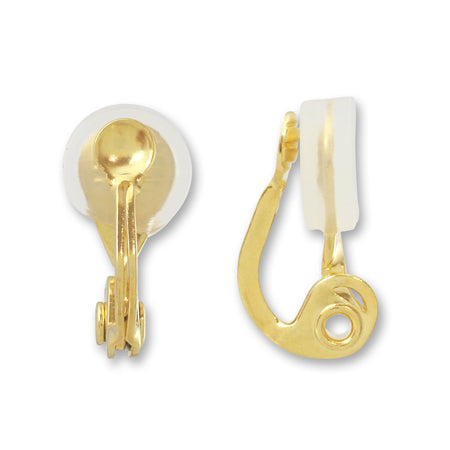 Earrings clip type bowl with rubber gold