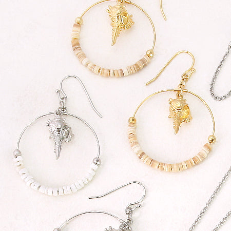 Charm spiral shell gold