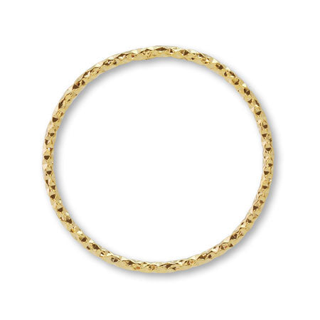 Metal ring parts pattern line round gold