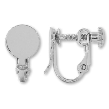 Earring screw spring rhodium