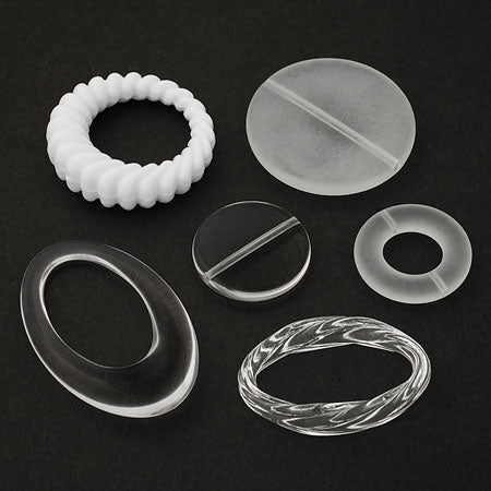 Acrylic German Ring Round 3 Crystal