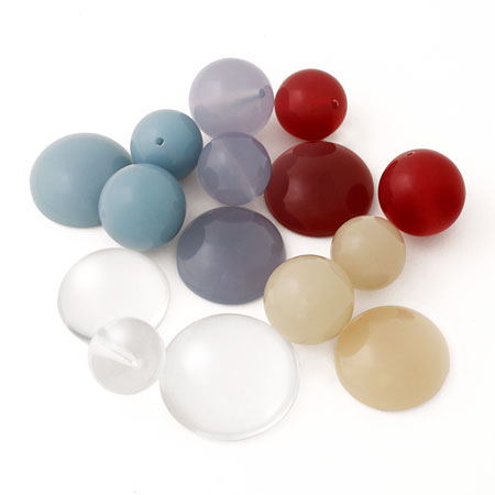 Acrylic German Cabochon Round 1 Crystal