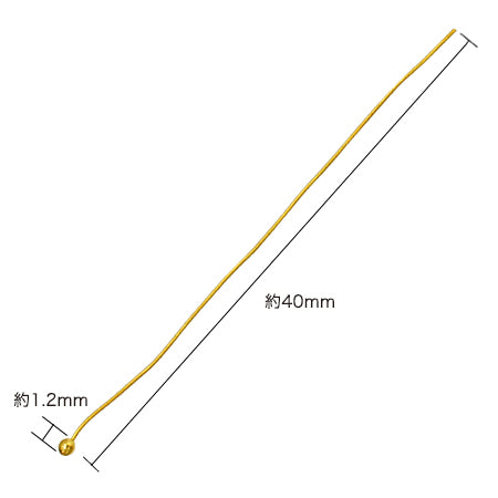Design pin round extra fine gold