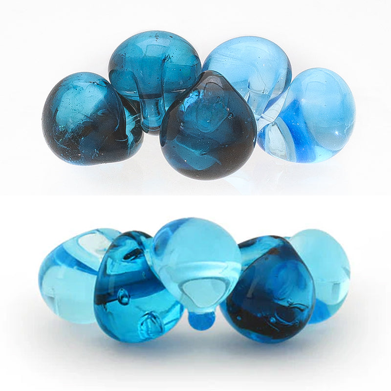 Tear Drop Beads Blue Blue