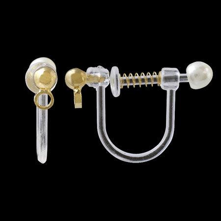 G / clear resin earring G