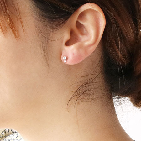 ピアス 樹脂石カン付 キャッチ付 クリア