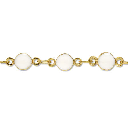 Design chain with round epoxy white/G