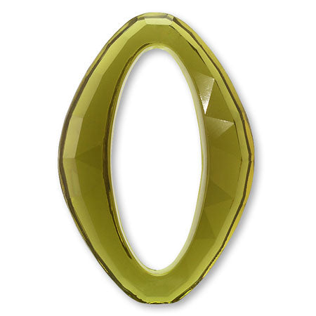 Acrylic German-made ring diamond light olive