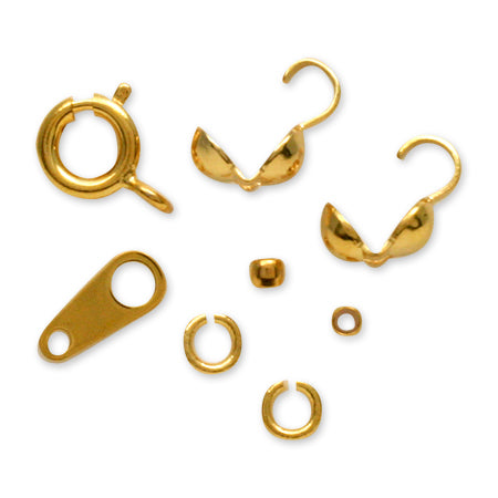 Metal fittings set for threading Hikiwa/board daruma gold