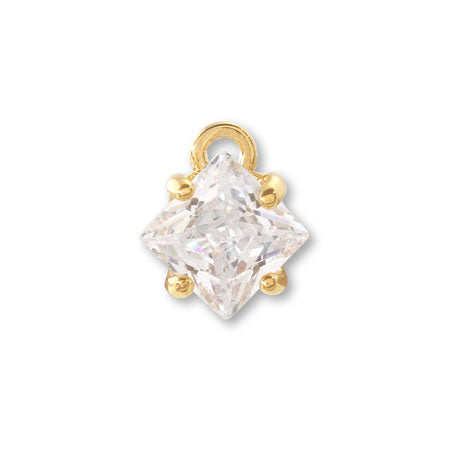 Charm cubic zirconia clasp