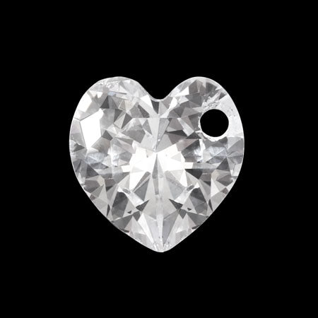 Cubic zirconia heart 1 hole