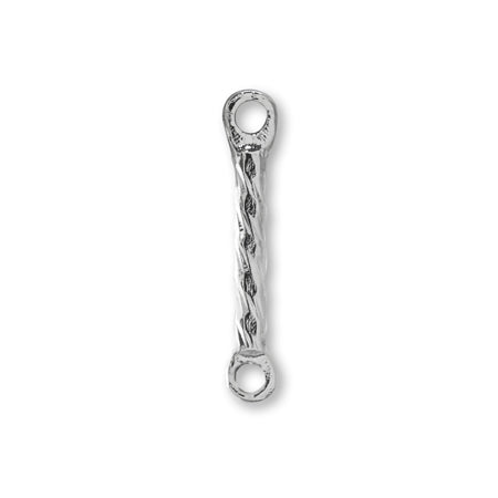 Joint parts pattern line 2 ring rhodium color