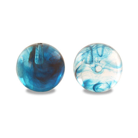Acrylic Made in Germany Round Single Hole Clear Blue