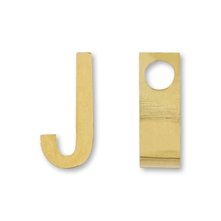Metal Part Initials J Gold