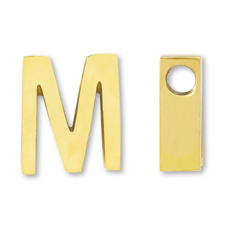 Metal Parts Intial M Gold