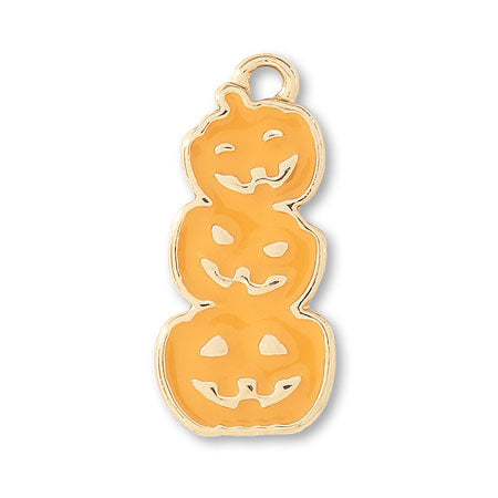 チャーム ハロウィンカボチャ3連 オレンジ/G