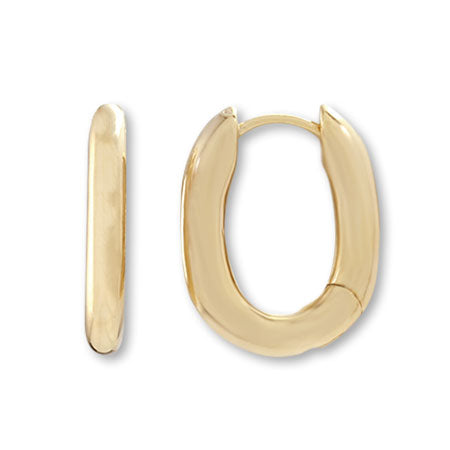 Design earrings hoop oval gold