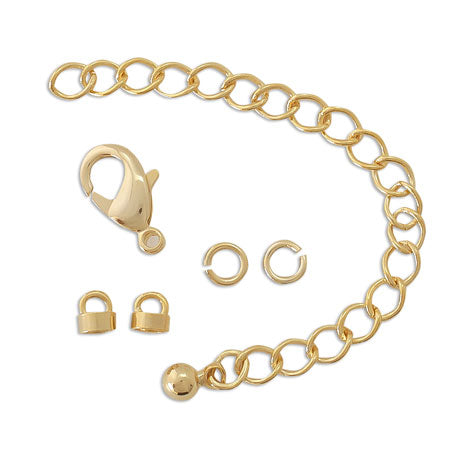 Metal fittings set for through Lobster adjuster No.2 Gold