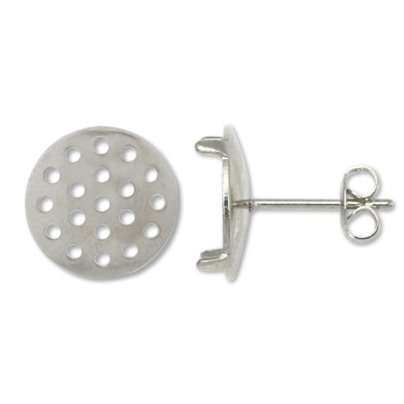 Earrings shower rhodium color