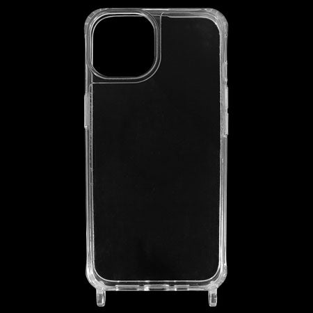 iPhone 14 compatible case with ring for strap clear