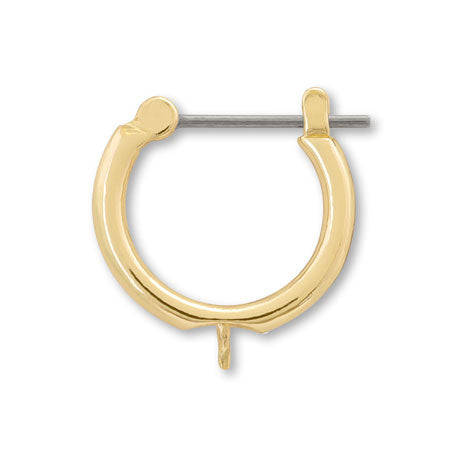 Stainless steel earrings hoop core gold