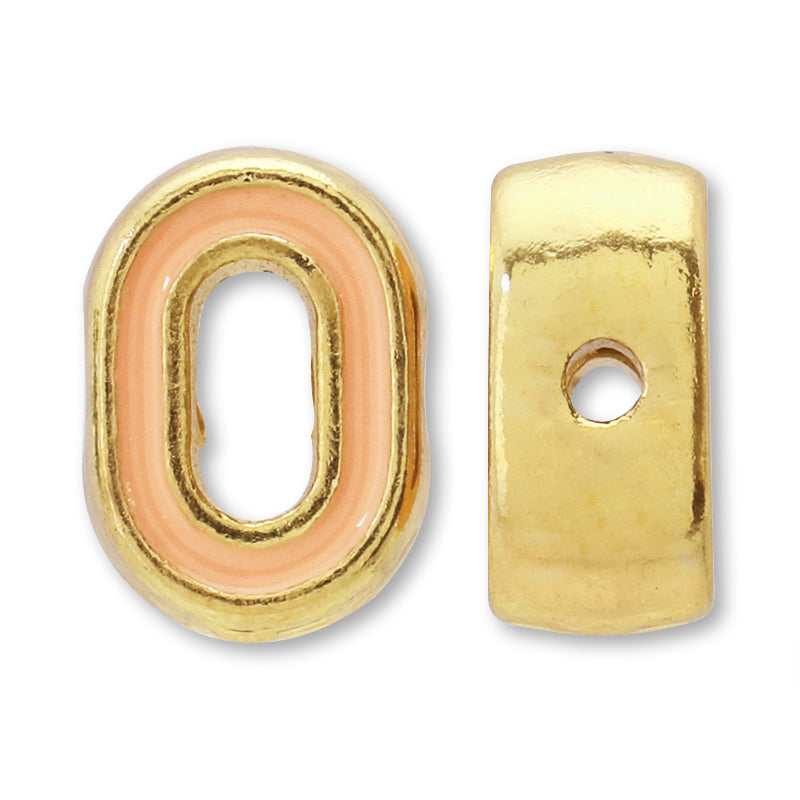 Metal Parts Initial Epo O Gold (Pink)