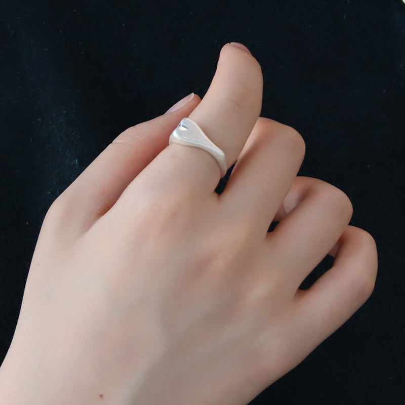 Ring Heart Wearn Silver