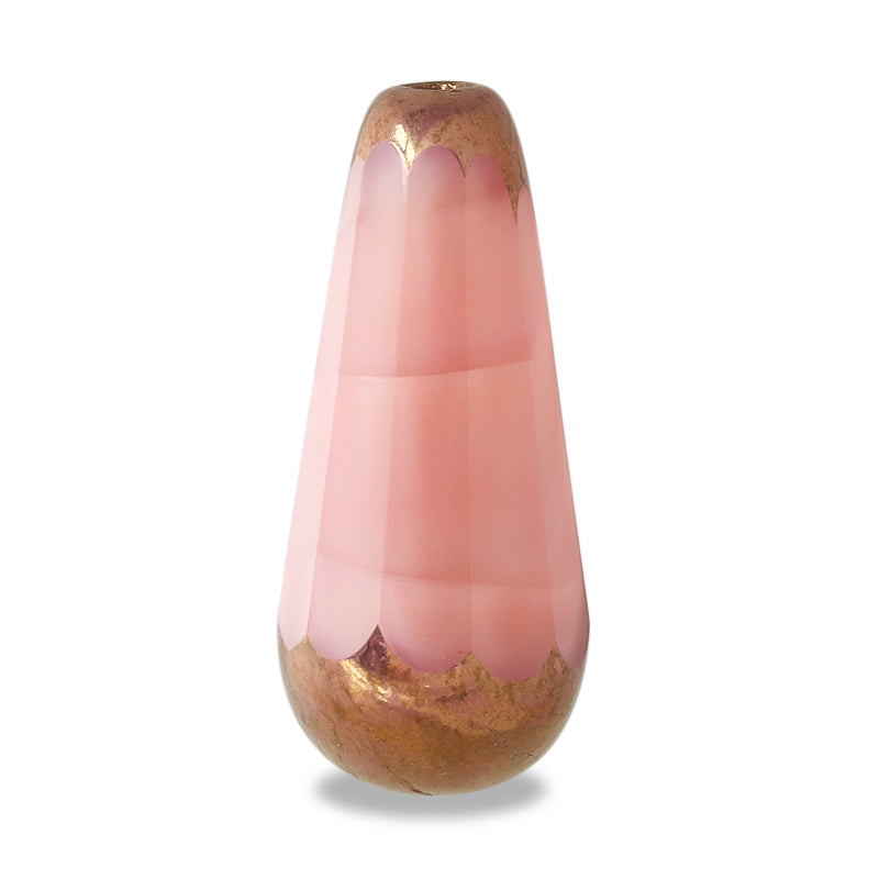 Czech fire polish drop silk rose/B