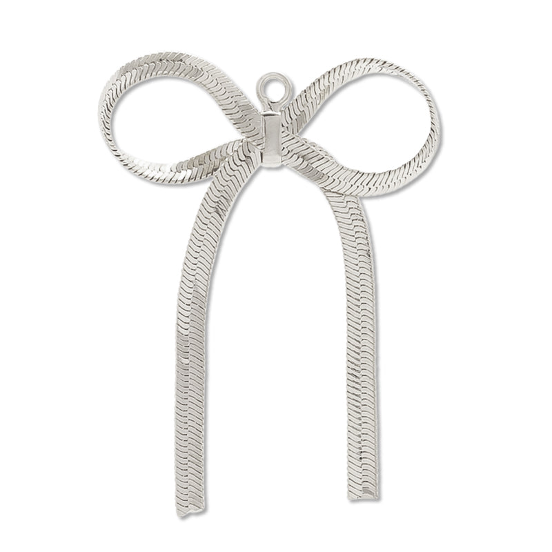スウィングパーツ チェーンリボン1 ロジウムカラー