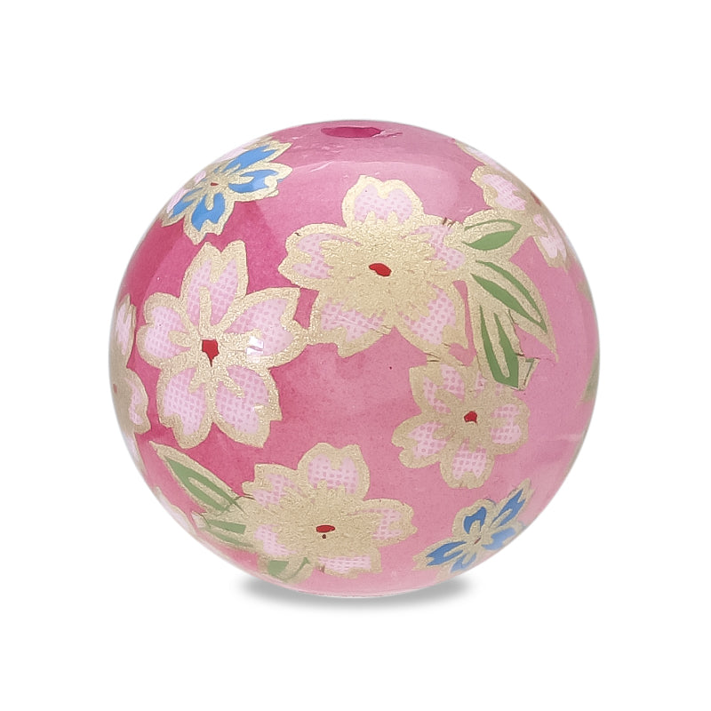 転写クモビーズ 桜2 桃